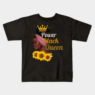 Black Queen, Black Woman, Black Girl Magic Kids T-Shirt